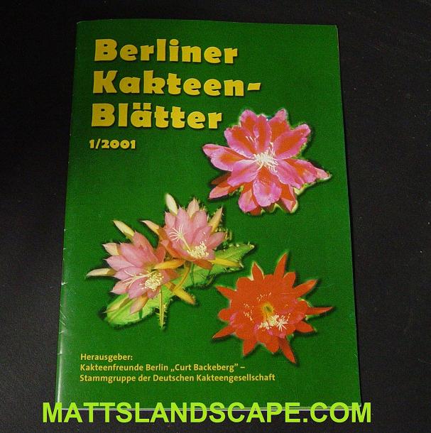 Berliner Kakteen Blatter