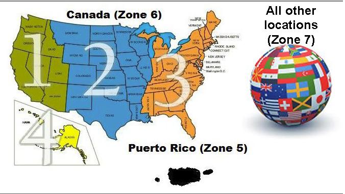 world shipping zones